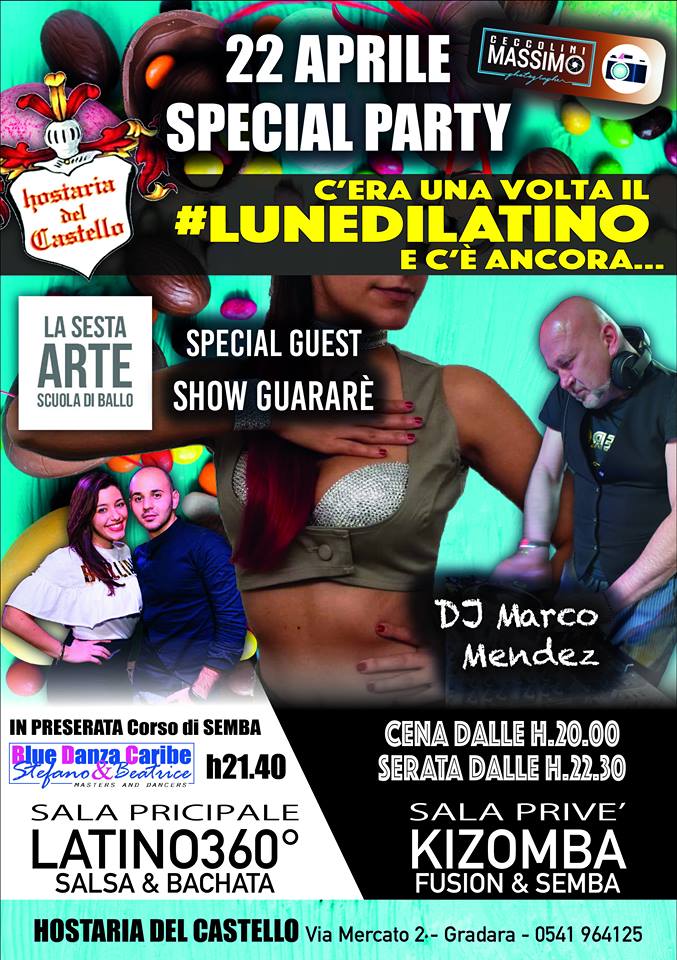 Lunedì 22 Aprile - Pasquetta Latina e Kizombera