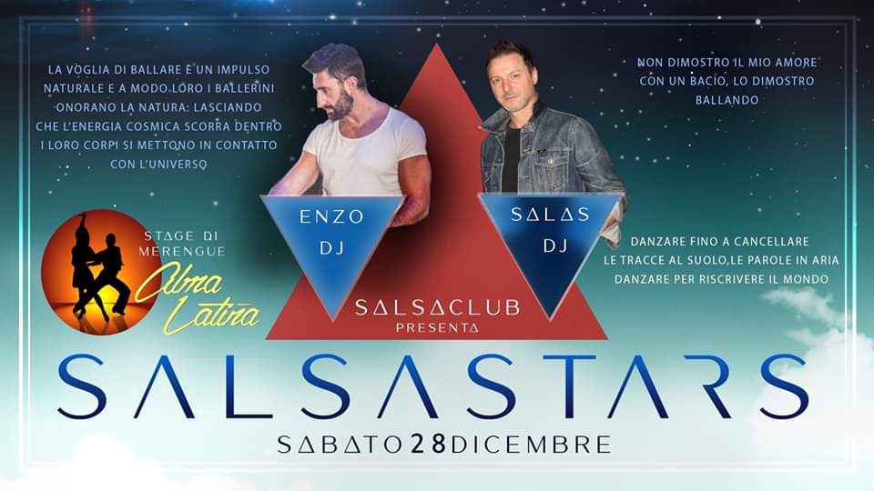 Sabato 28 dicembre torna il SalsaStars al SalsaClub