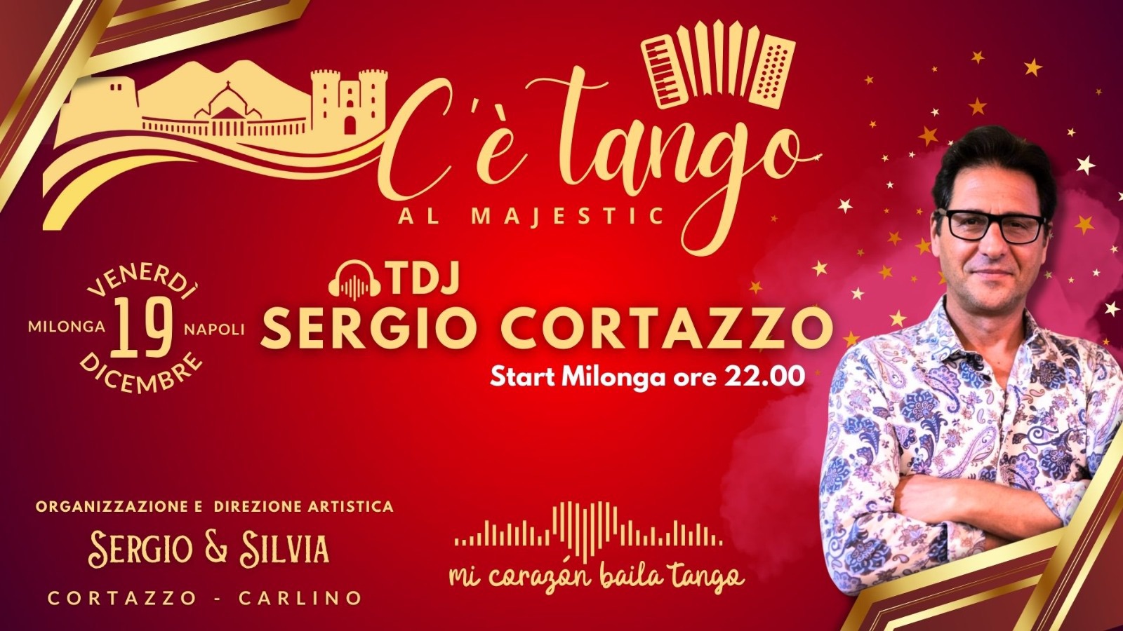 C’è Tango al majestic Venerdì 19 Dicembre