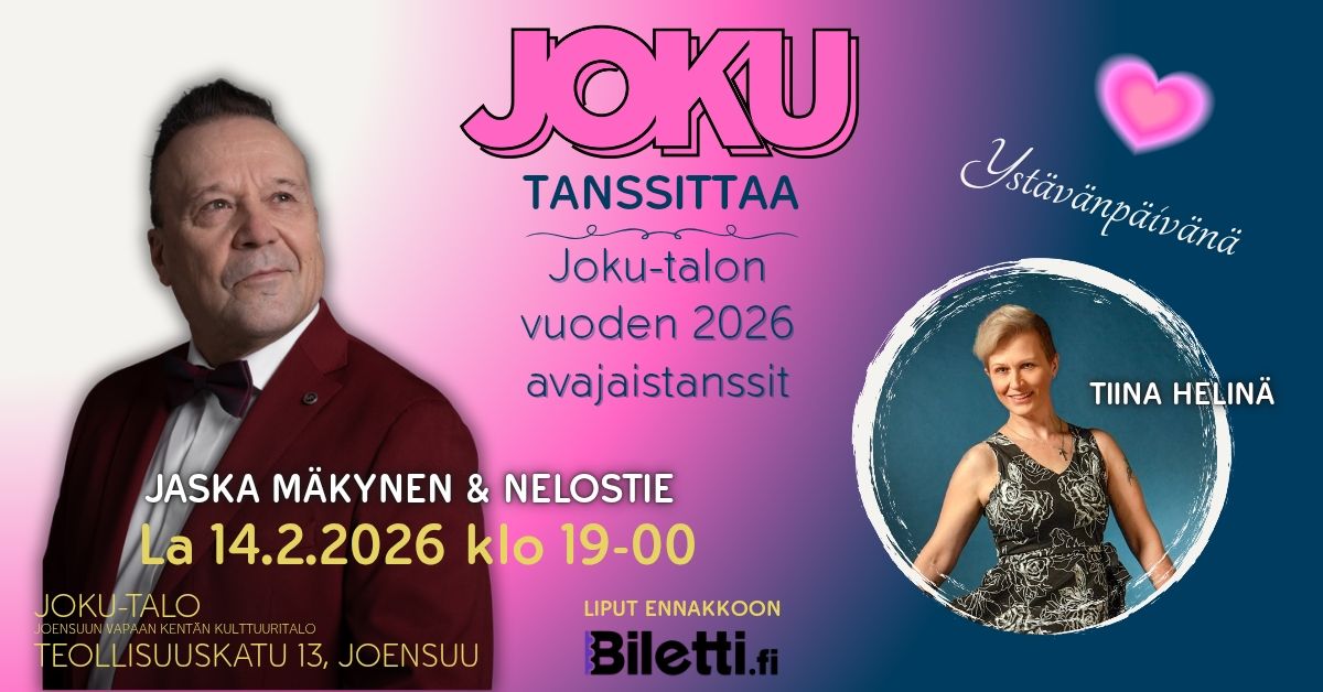 JOKU tanssittaa Jaska Mäkynen & Nelostie sekä Tiina Helinä