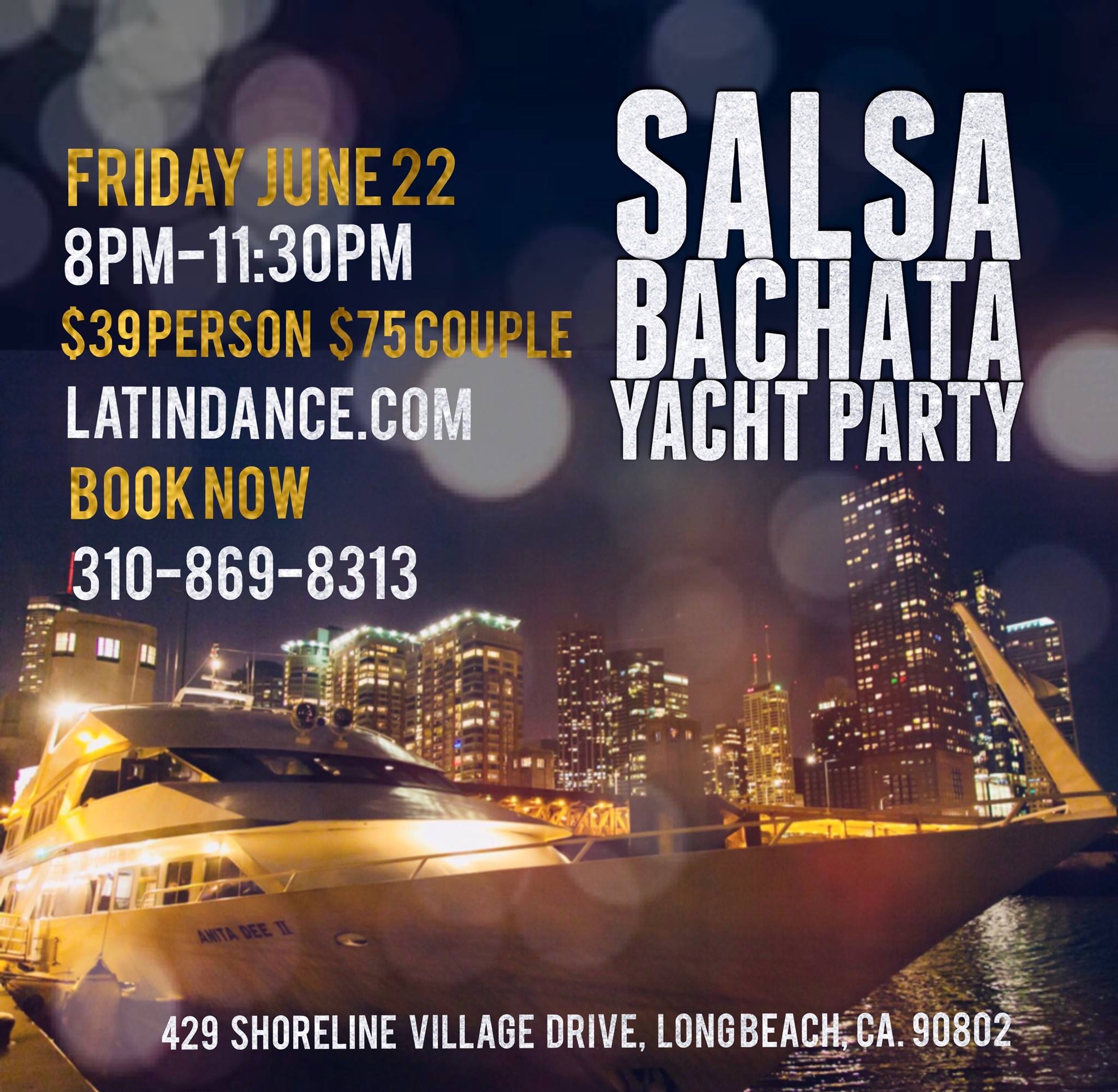 3-Hour Salsa Dinner Yacht Party Long Beach