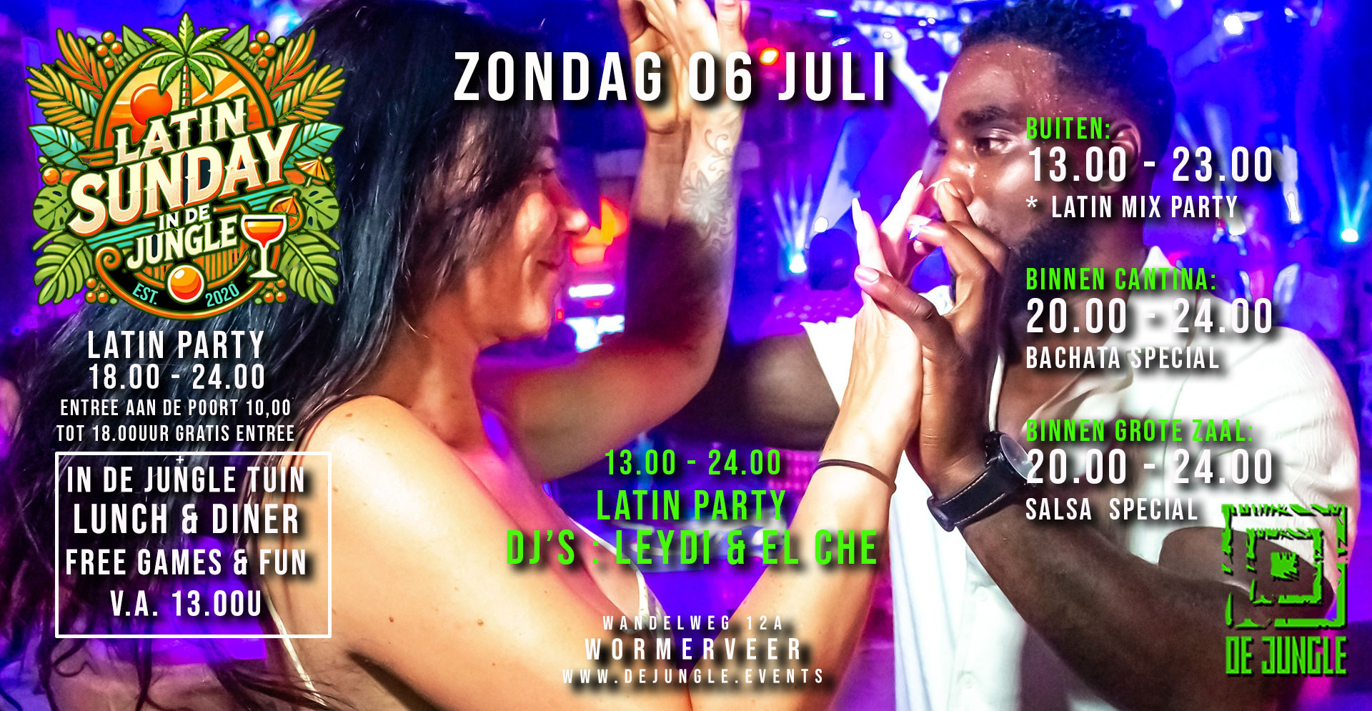 Latin Sunday in de Jungle ; Lekker buiten dansen