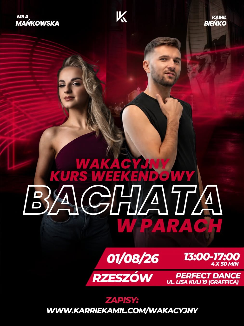☀️ BACHATA W PARACH ☀️ Wakacyjny kurs weekendowy z Milą i Kamilem