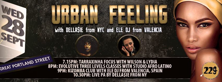 Urban Feeling at Só Kizomba with Della$ie & DJ Ele (Kizomba classes & club + Live AfroBeats PA)