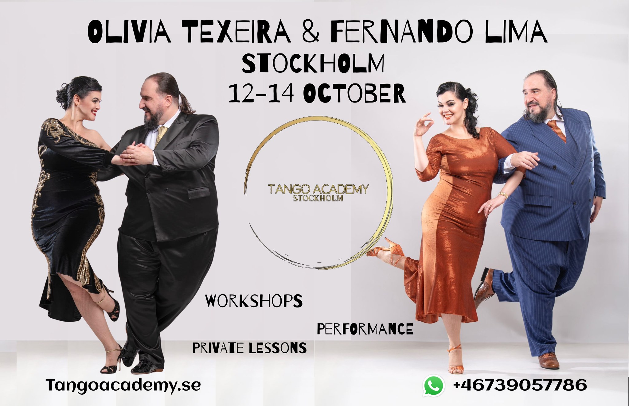 Olivia Teixeira & Fernando Lima: Tango workshop, Stockholm 11-14th October