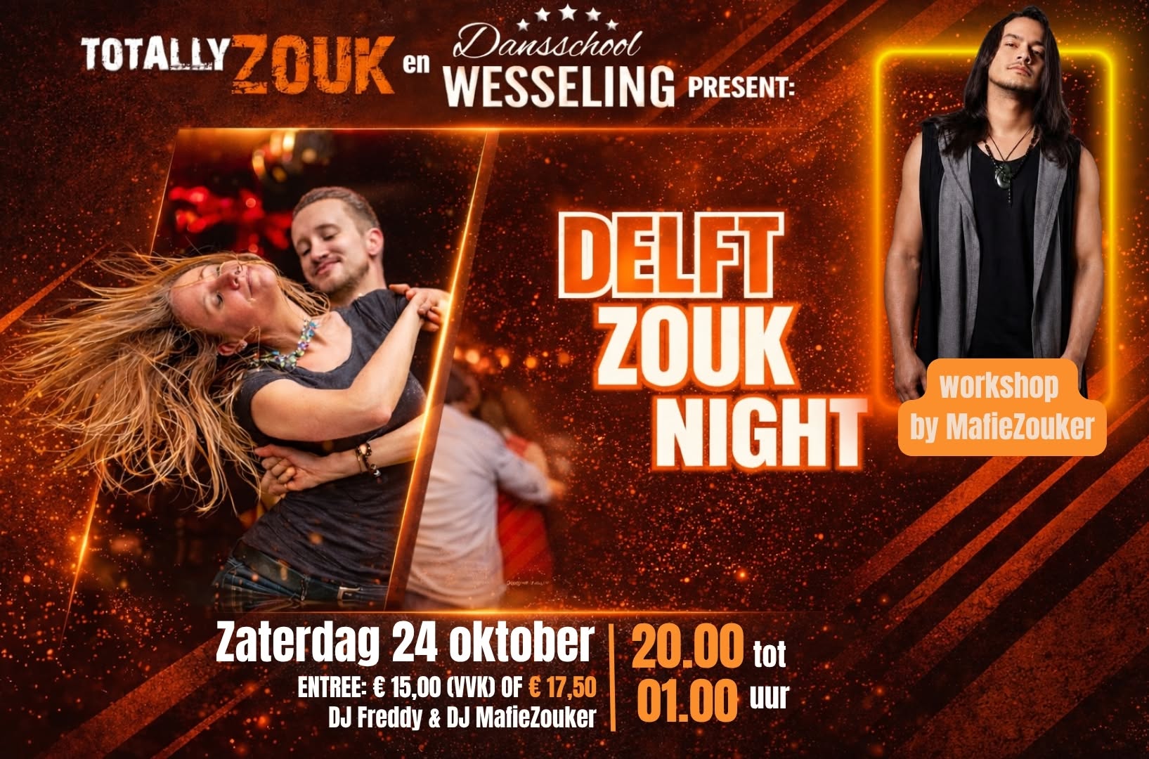 24 10- DELFT ZOUK NIGHT met Workshop MafieZouker