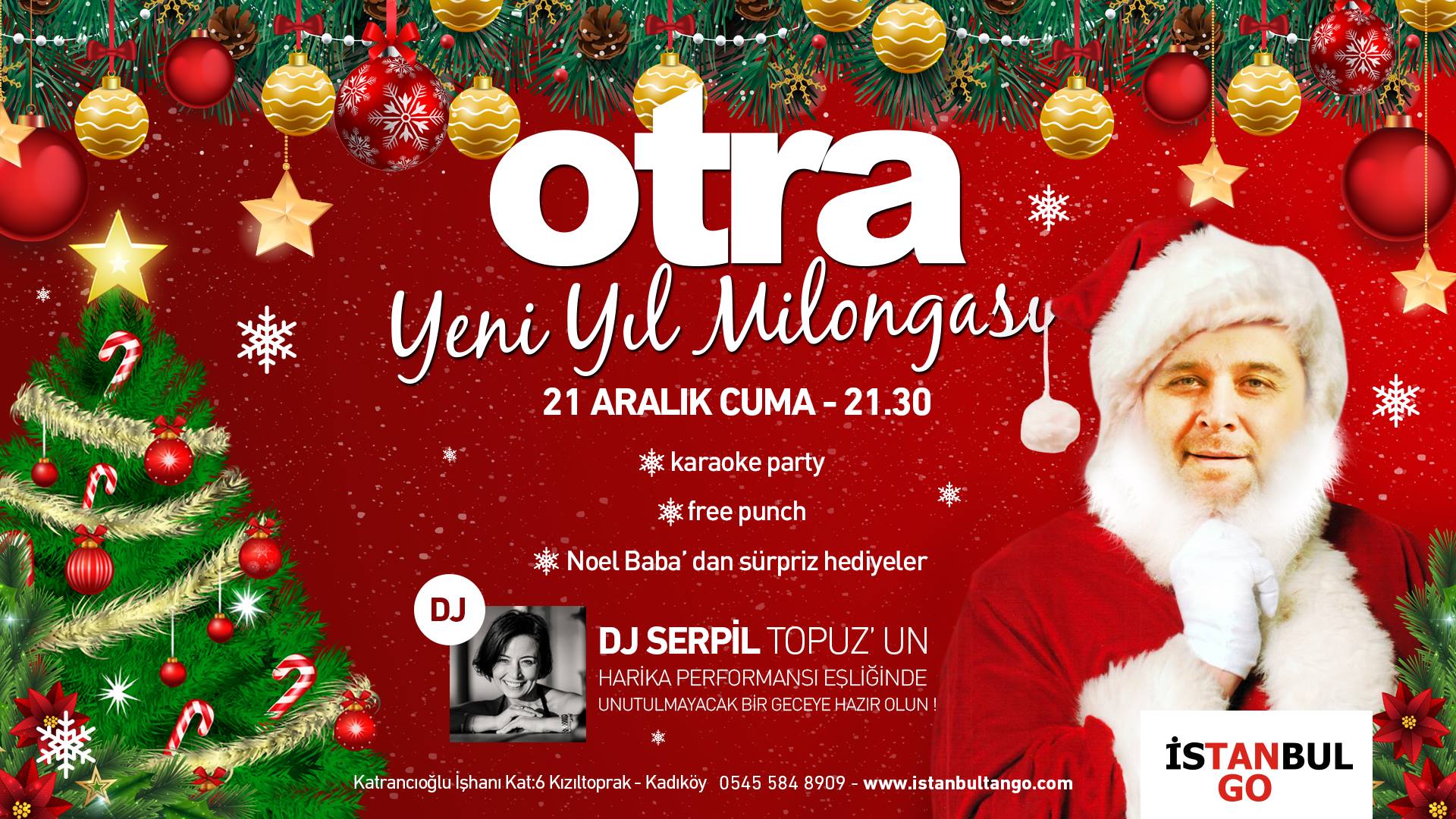 21 Aralık Cuma Geleneksel otra Yeni Yıl Milongası