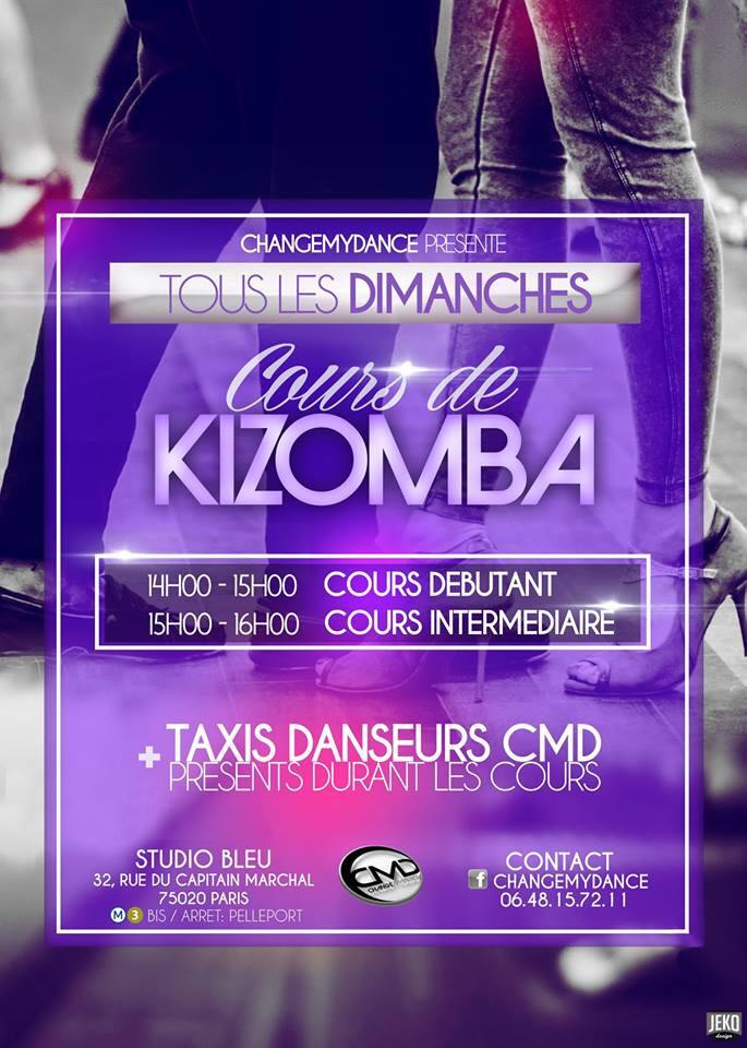 ★★ COURS DE KIZOMBA DIMANCHE 10 MAI CHANGEMYDANCE Studio Bleu Par