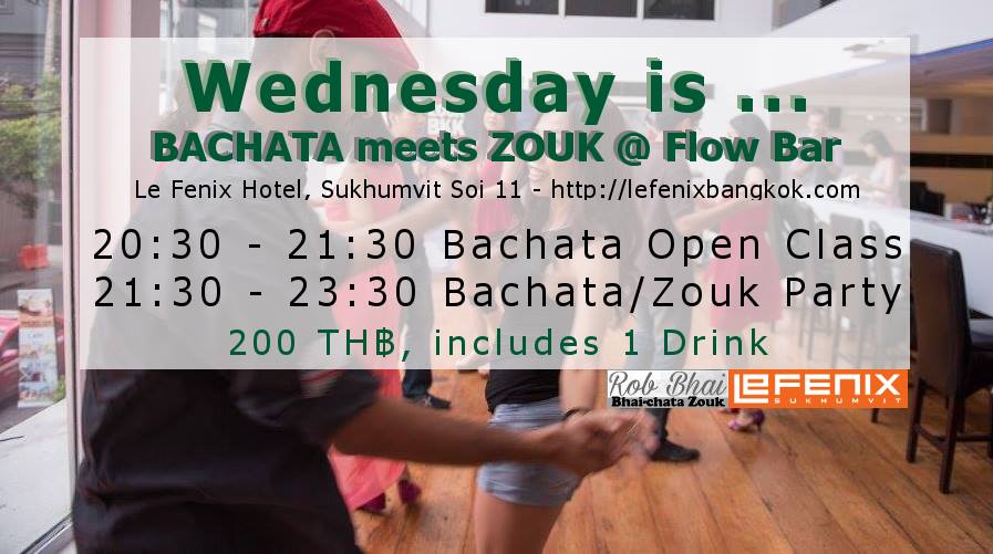 Wednesday Is: Bachata meets Zouk @Flow Bar Le Fenix Hotel