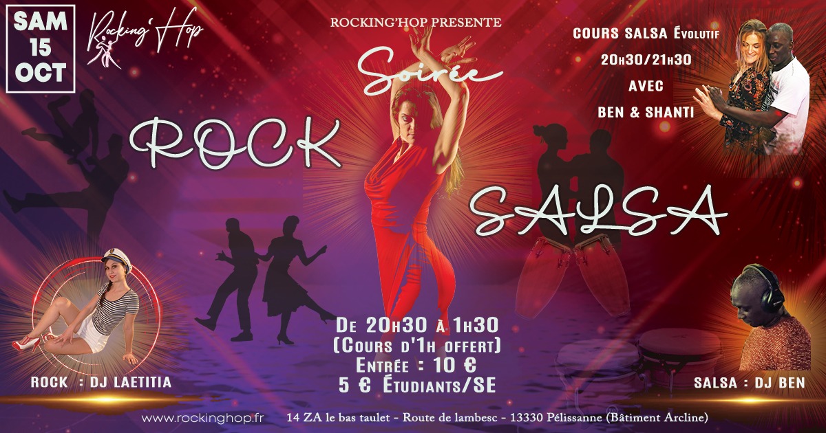 Soirée mensuelle Rock Salsa de Rocking'hop