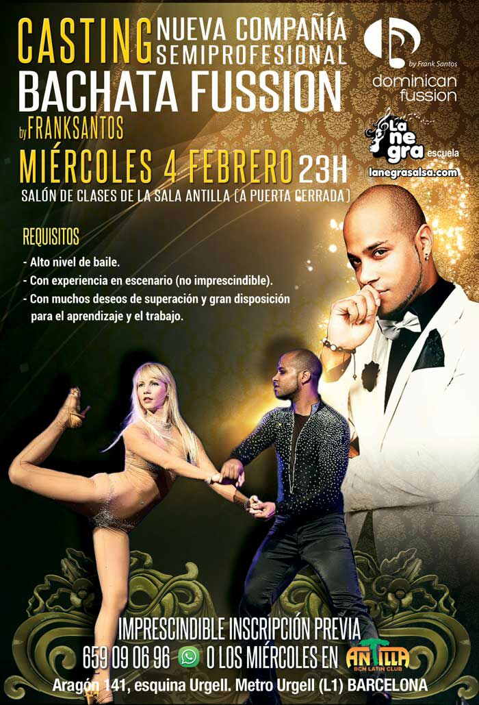Casting Compañía Semi-Profesional Bachata Fussion by Frank Santos en BCN