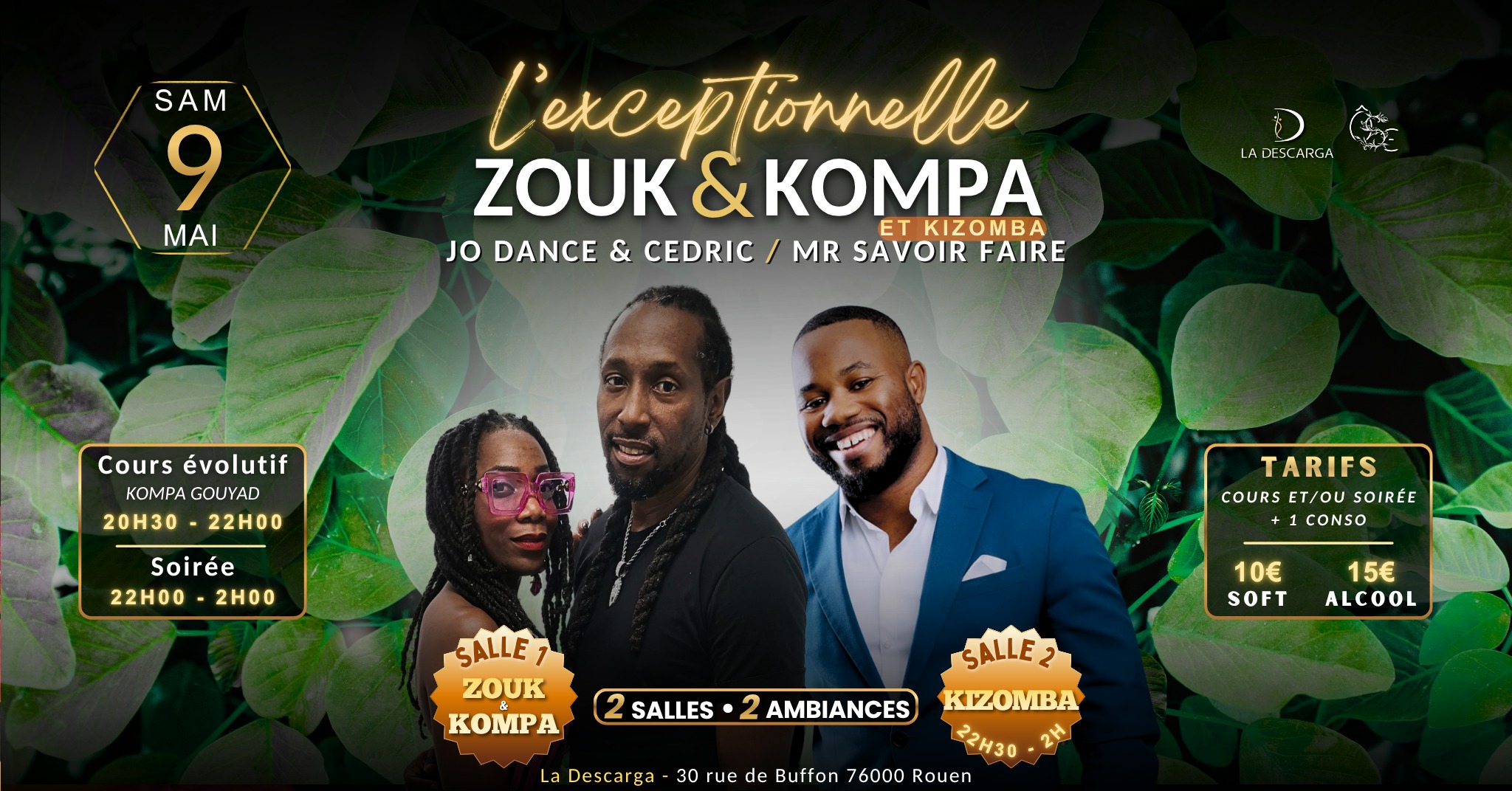 L'exceptionnelle Zouk Kompa à La Descarga (avec une salle Kizomba)