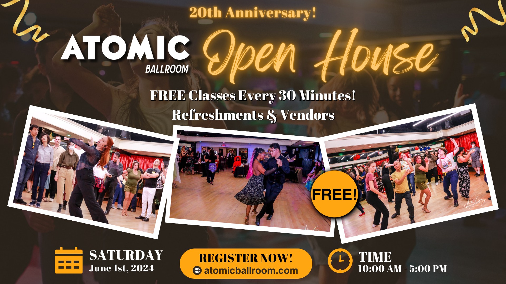 20th Anniversary Open House at ATOMIC Ballroom!