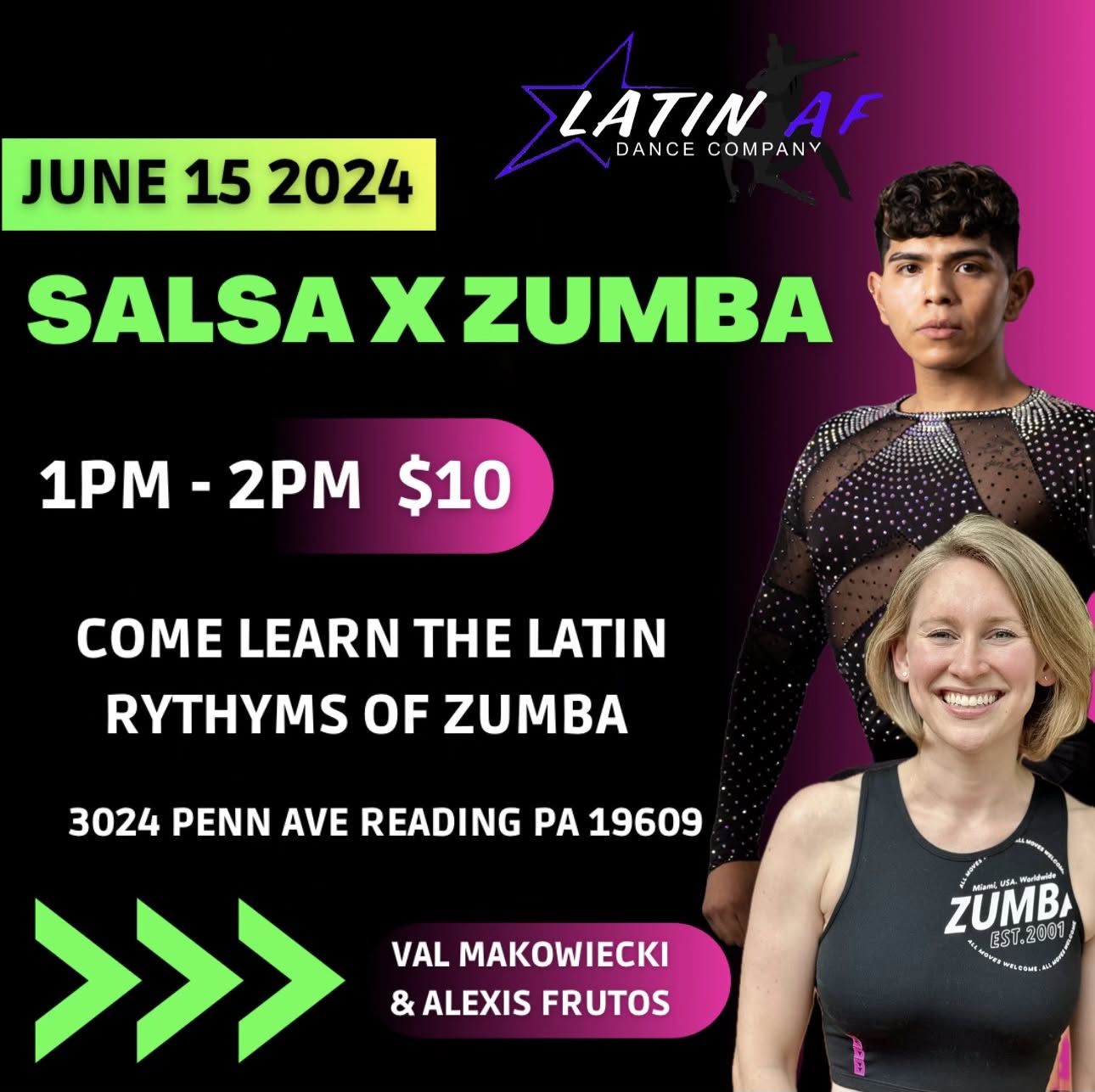 Salsa + Zumba with Alexis & Valerie
