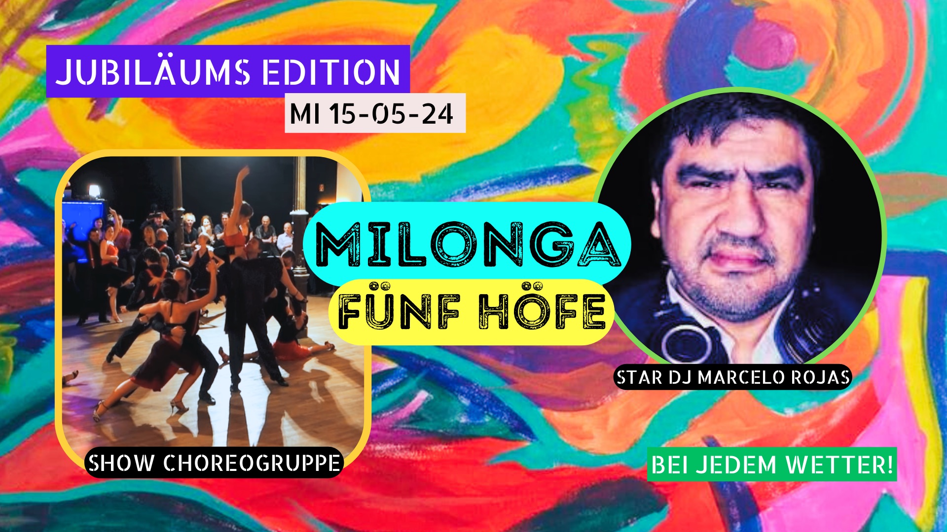 Milonga FÜNF HÖFE - Jubiläumsedition! Star DJ Marcelo Rojas + Show Choreogruppe