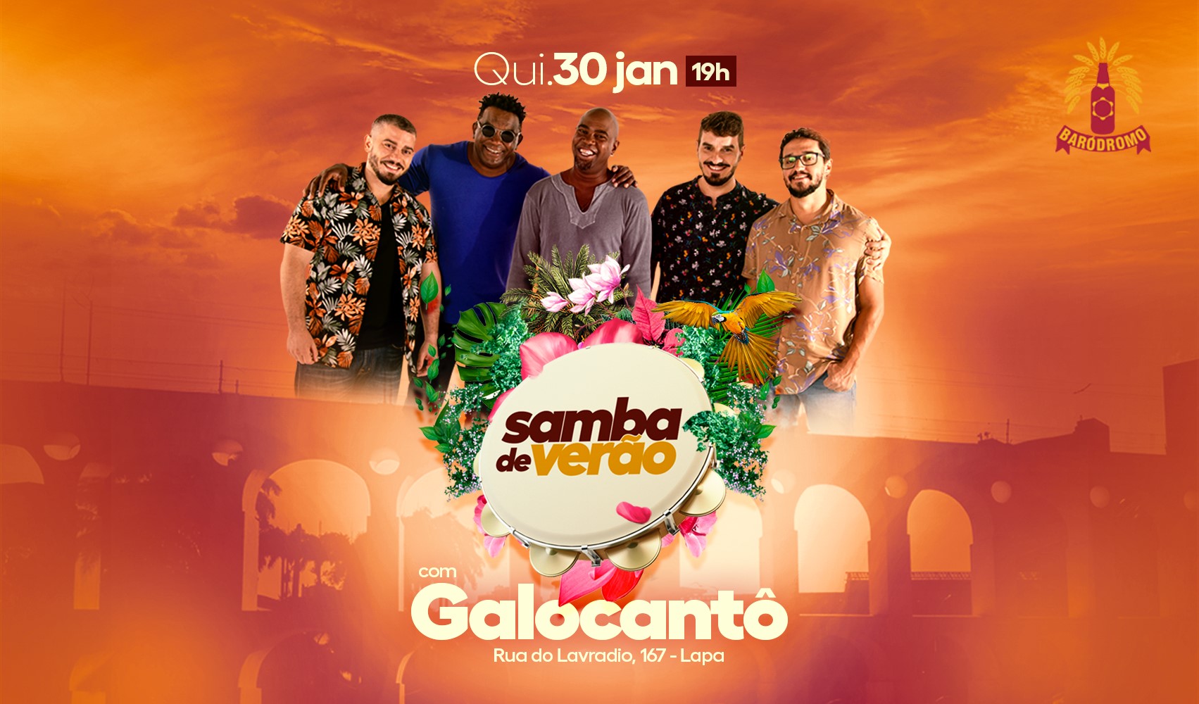 Samba de Verão no Baródromo com Galocantô