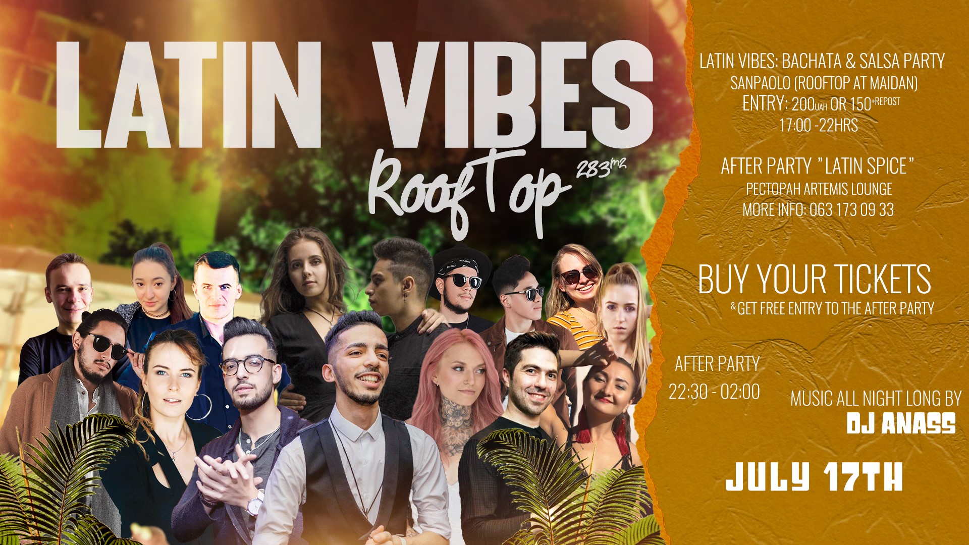 KYIV LATIN VIBES ROOFTOP BACHATA & SALSA
