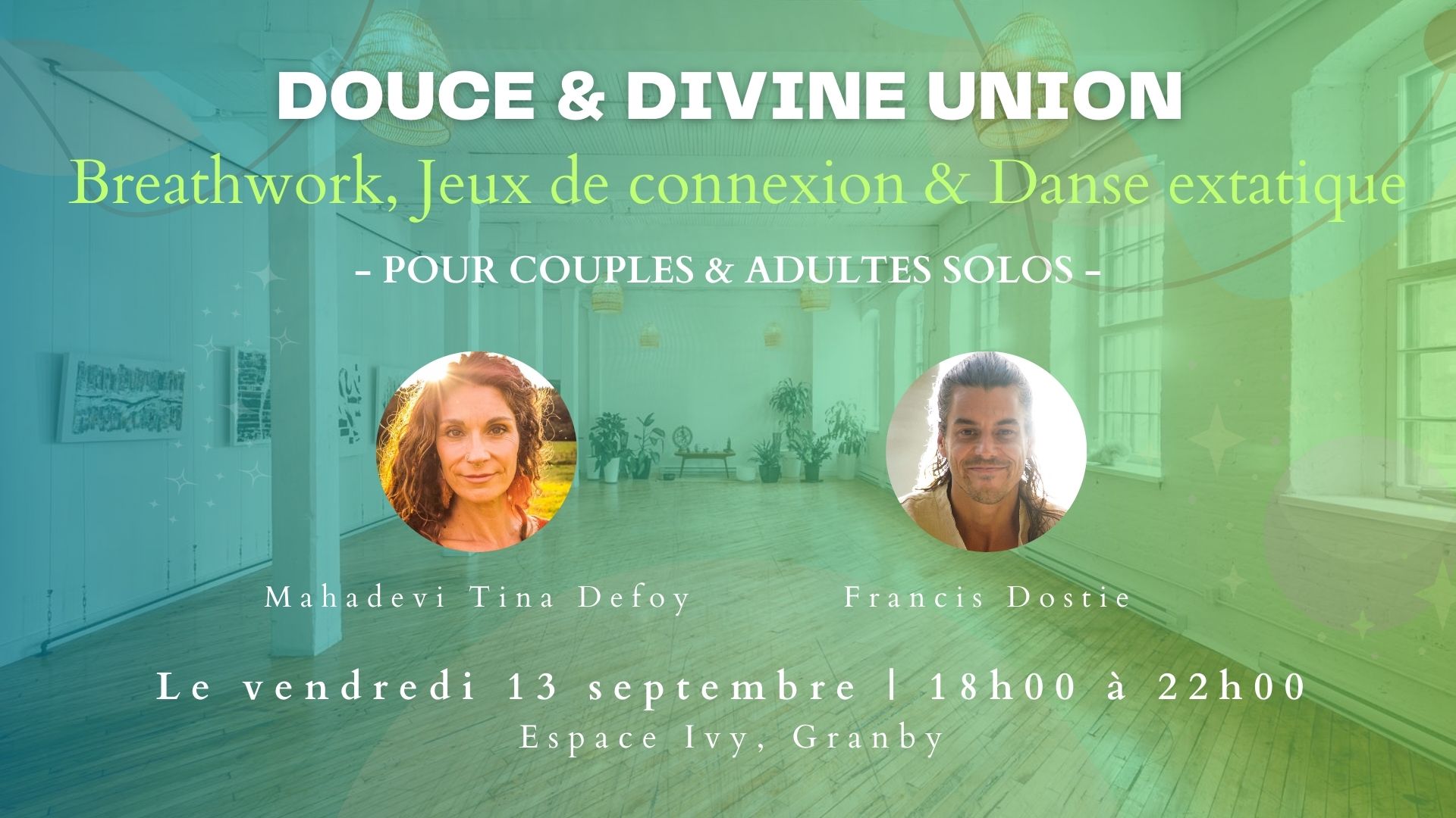 Douce & Divine Union Breathwork, Jeux de connexion & Danse extatique pour couples & solos Granby