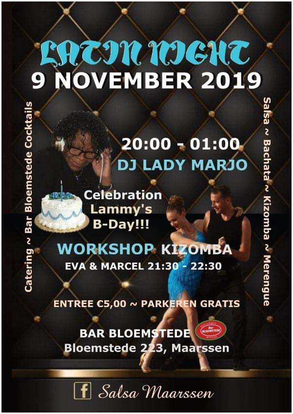 Salsa Maarssen Latin Night met DJ Lady Marjo & WS Kizomba