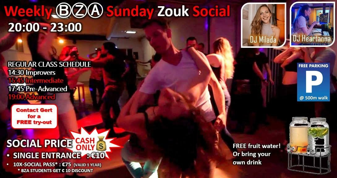 β·ββΆ Sunday Zouk Social - Oct 12 - Your Weekly Zouk Vitamins!