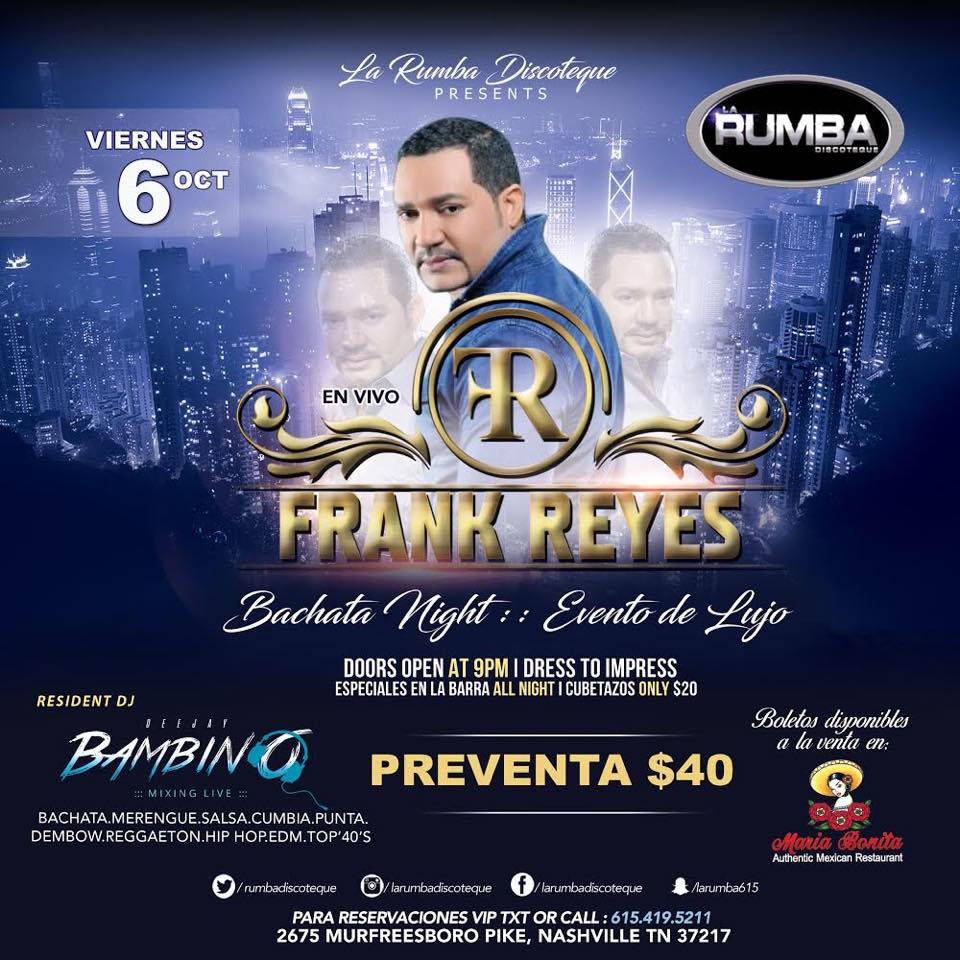 FRANK REYES en vivo @ La Rumba discoteque