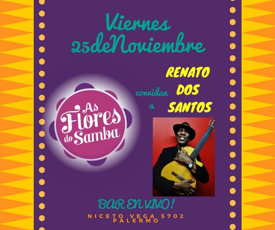 Roda de Samba en Bar en Vivo: As Flores y Renato, este Viernes