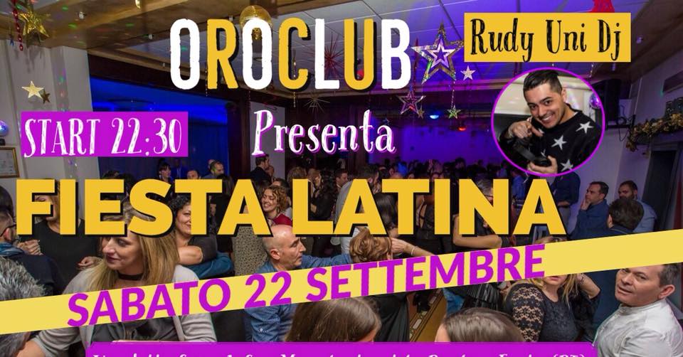 *Sabato 22 Settembre* FIESTA LATINA