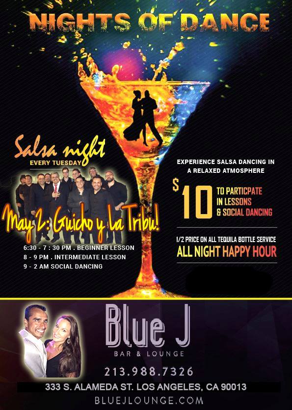 Salsa Night with Guicho Y La Tribu at Blue J Lounge