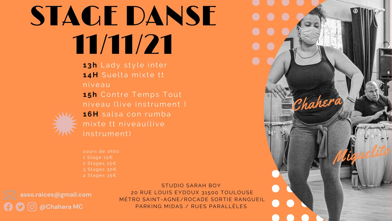 Stage Danse Cubaine Musicalité -Débutant & Intermédiaire
