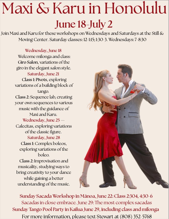 Maxi and Karu Tango Workshops