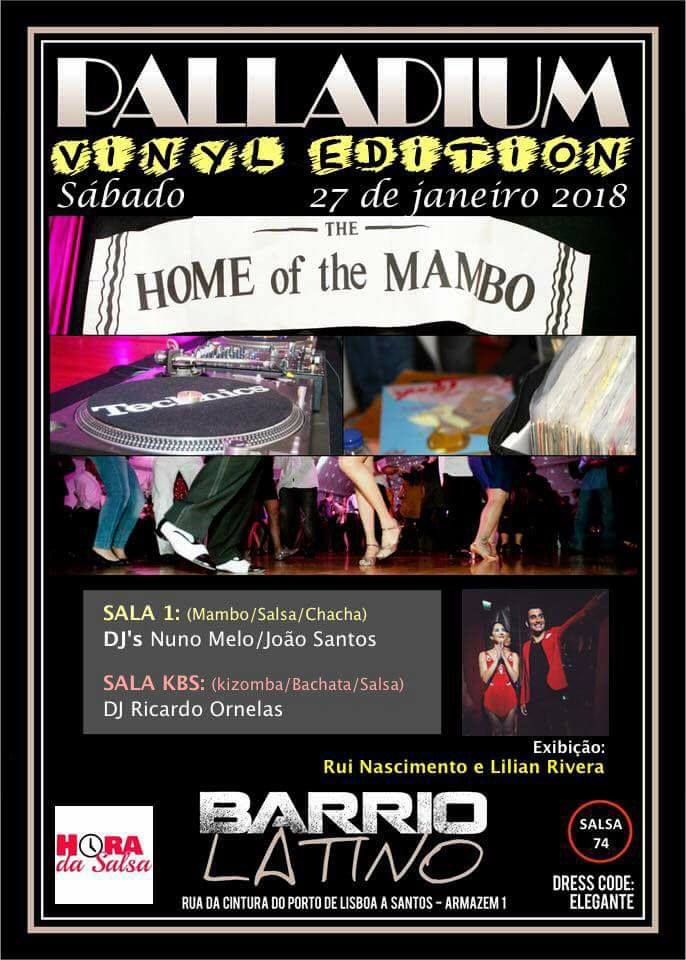 Hoje!! Palladium Vinyl Edition - Barrio Latino, Sábado 27 Jan.