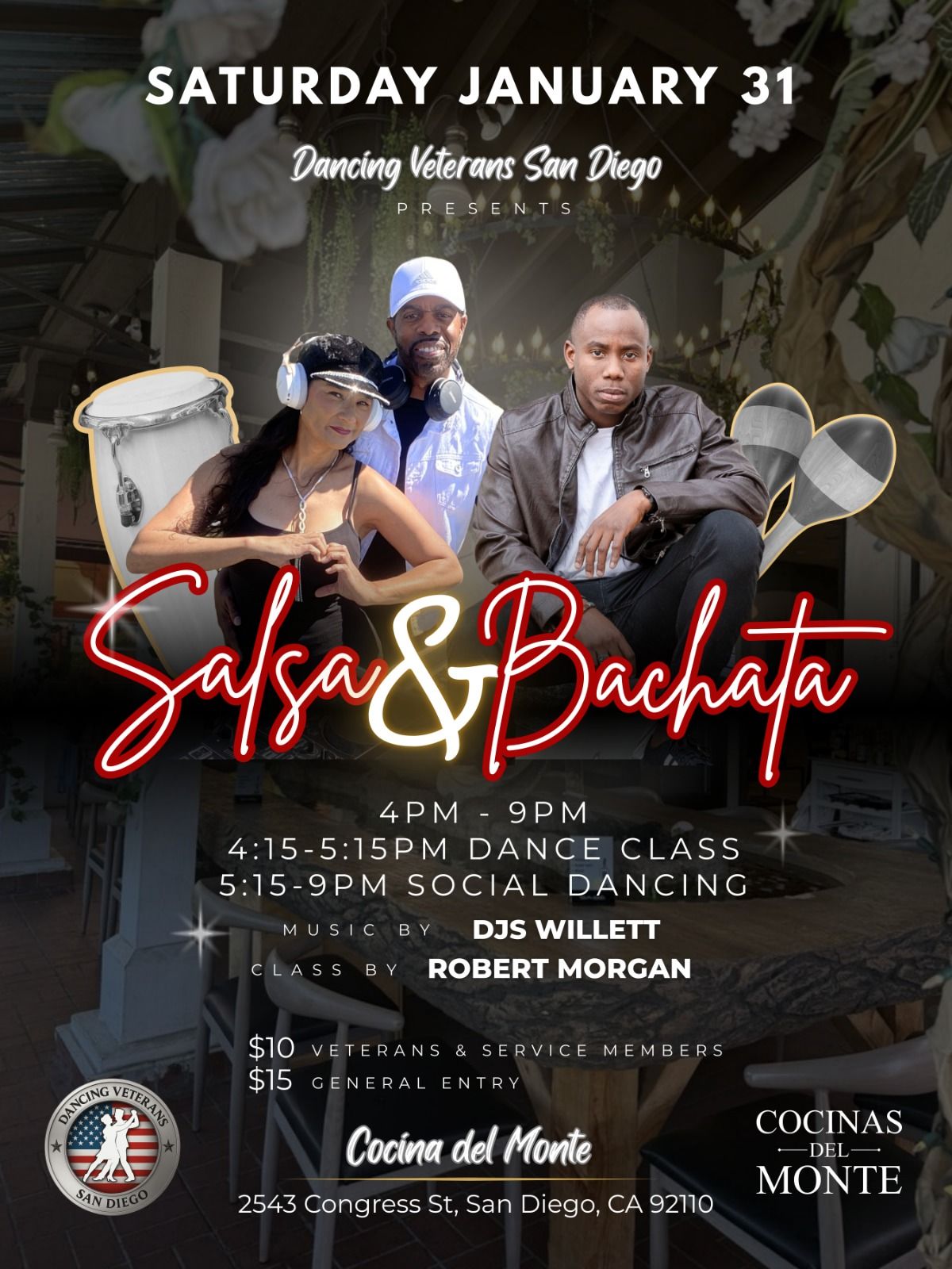 Salsa & Bachata Dancing at Cocina Del Monte