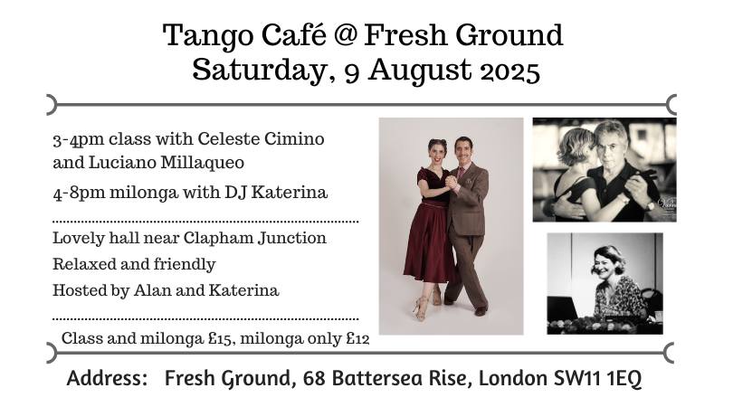 Tango Cafe - milonga and class with Celeste and Luciano