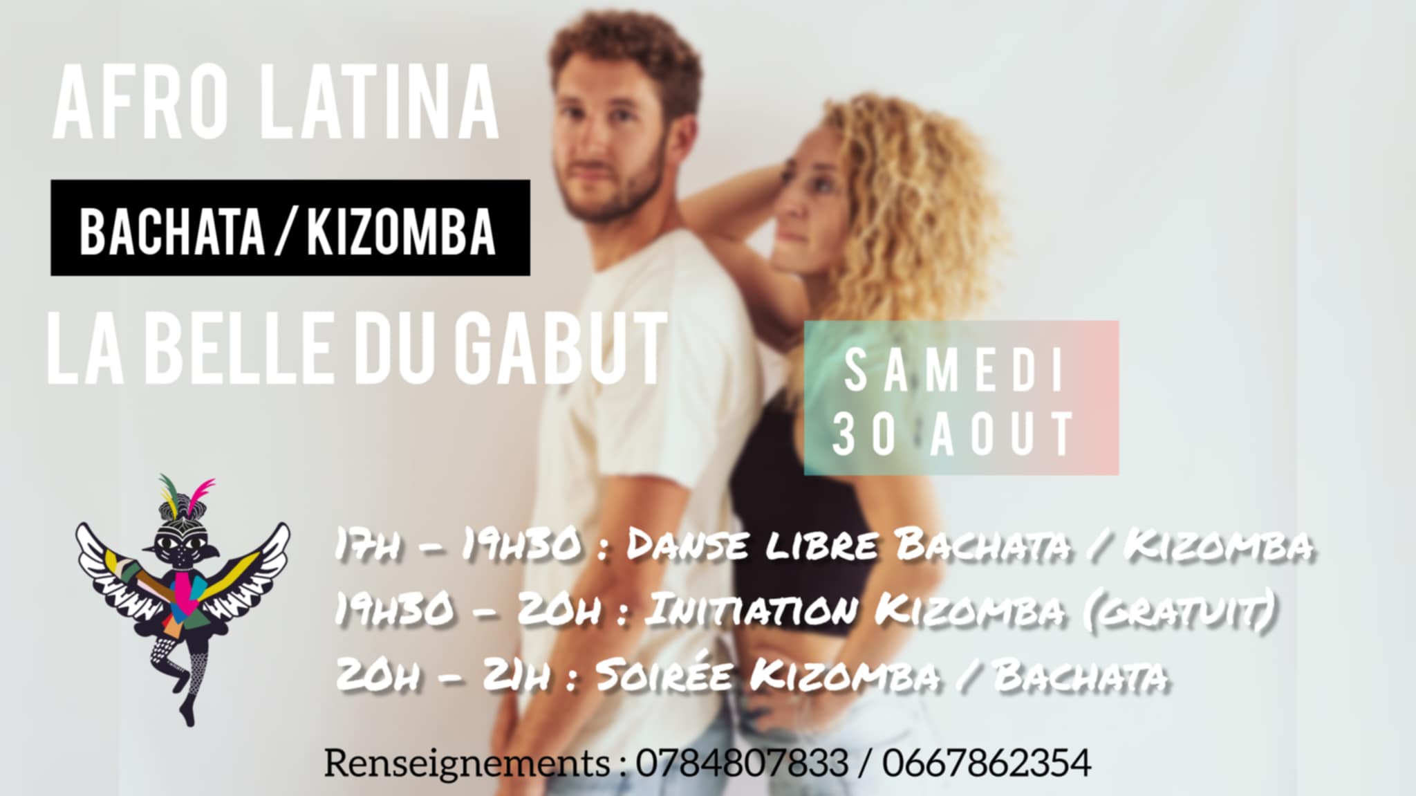 BACHATA KIZOMBA à La Belle du Gabut avec AFRO LATINA Samedi 30 Août LA ROCHELLE