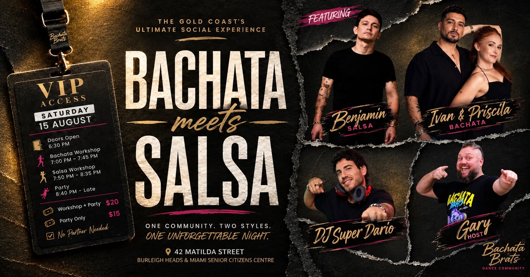 Bachata Meets Salsa PARTY - Gold Coast - Come Dance with Us!
