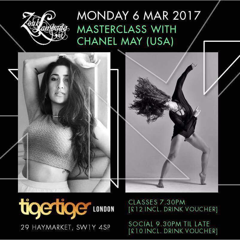 ZLUK are hosting the weekly Zouklambada party at Tiger Tiger (6th March 2017)