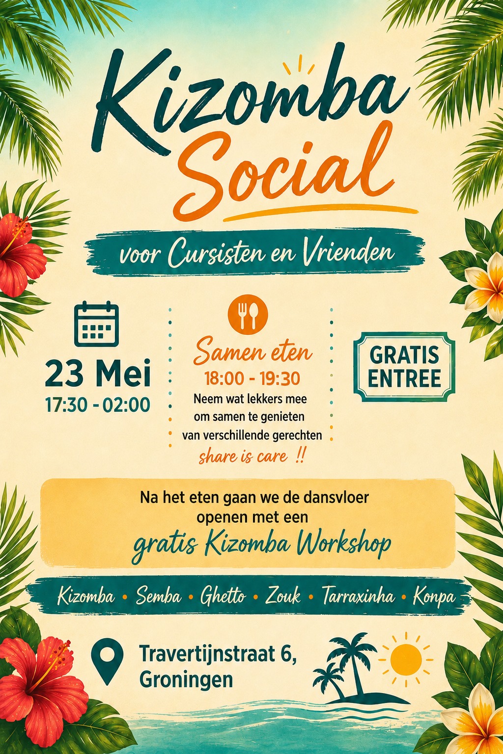 Kizomba Social voor Cursisten & Vrienden