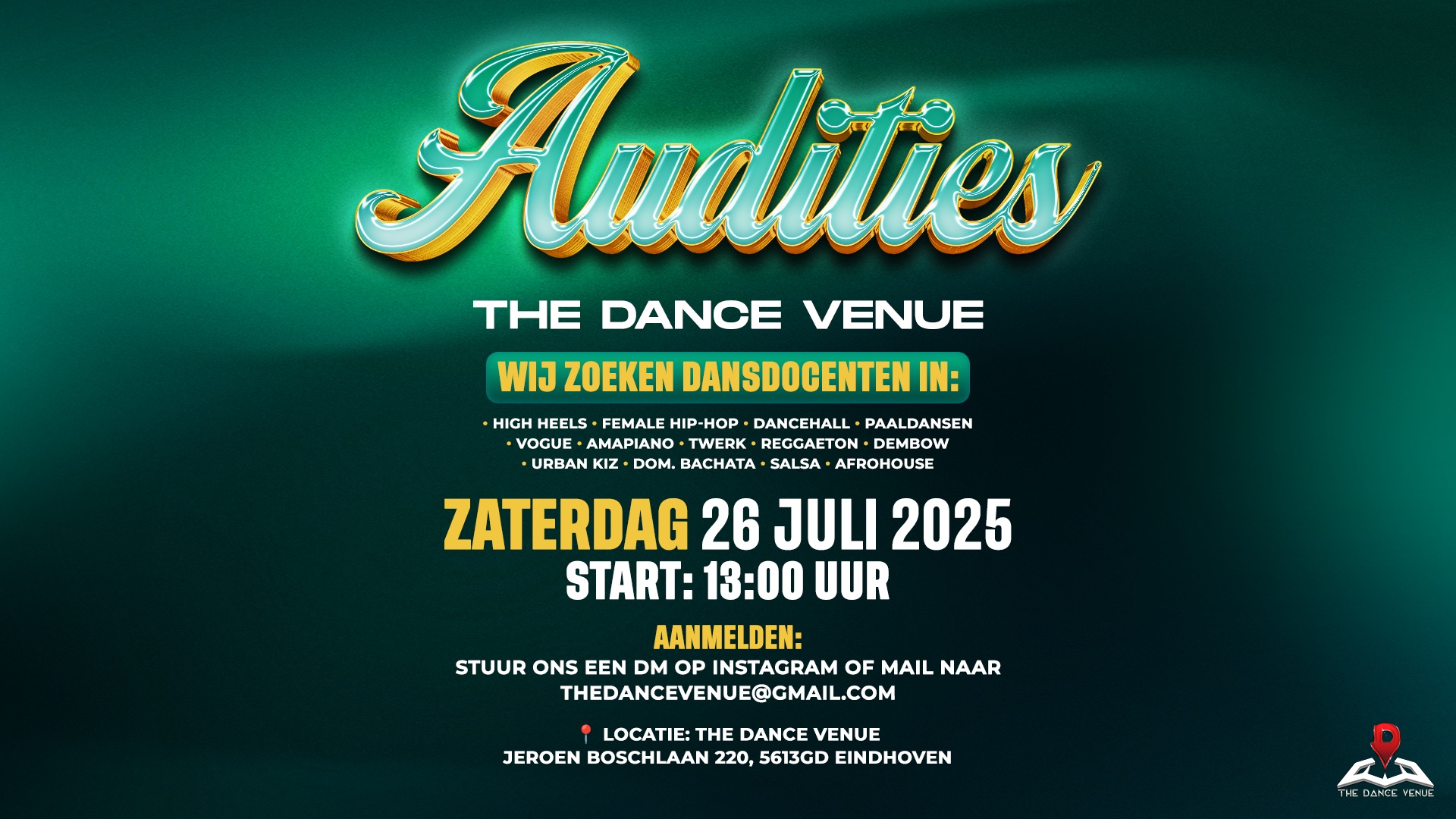 🚨The Dance Venue Auditions 2025🚨