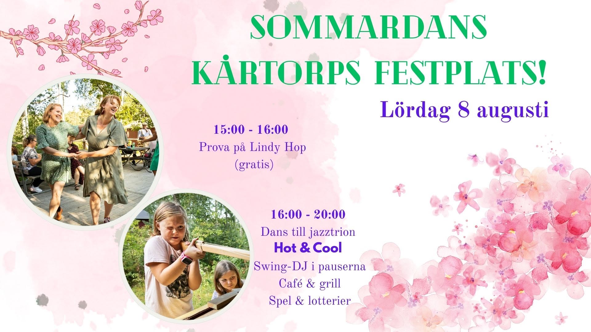 Sommardans på Kårtorps festplats - med jazztrio!