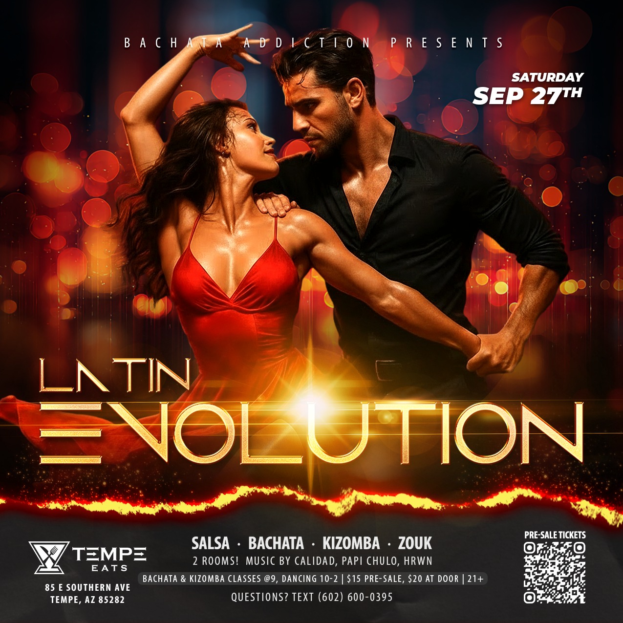 Latin Evolution at Tempe Eats September Edition Salsa, Bachata, Kizomba & Brazilian Zouk