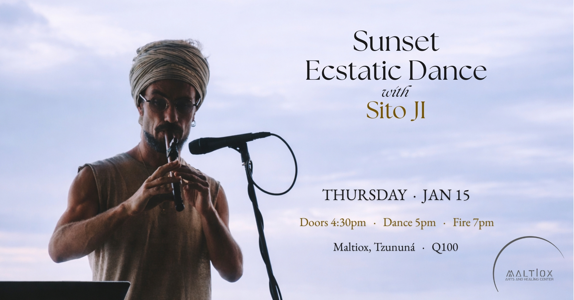 Sunset Ecstatic Dance with Sito Ji @ Maltiox Arts&Healing Center
