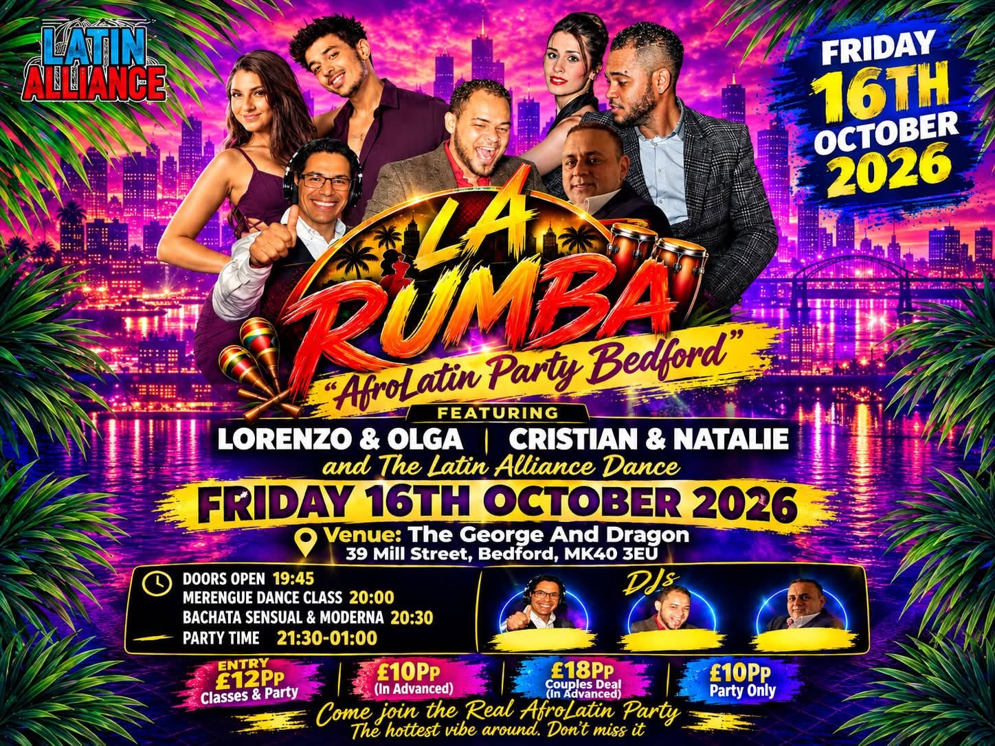 Lorenzo & Olga @ LA RUMBA “AfroLatin Party Bedford” Sensual SBK Special” *Friday 16 October*