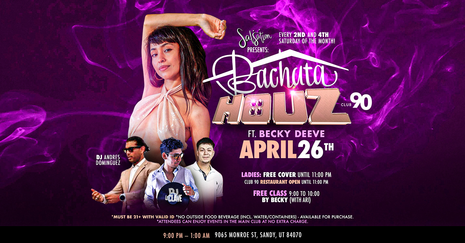 β¨ BACHATA HOUZ π April 26th π₯ ft. @beckydeeve by Salsation