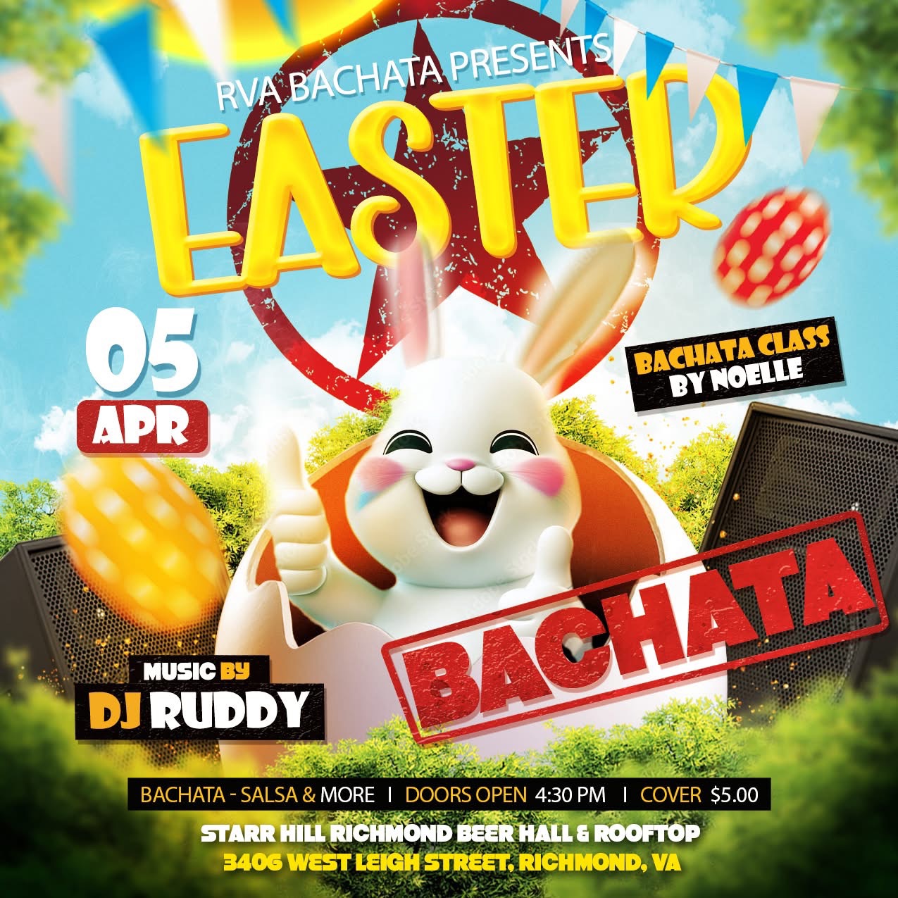 RVA Bachata Sunday at Starr Hill - Easter Edition