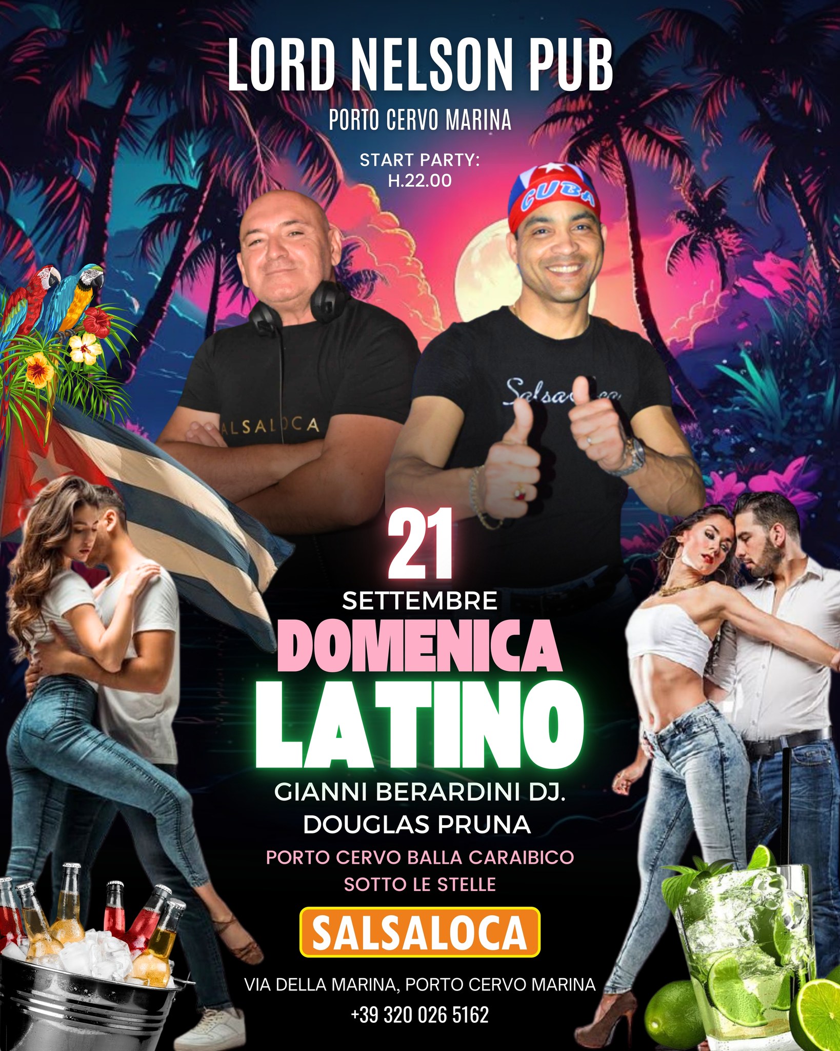Salsaloca domenica latino a Porto Cervo