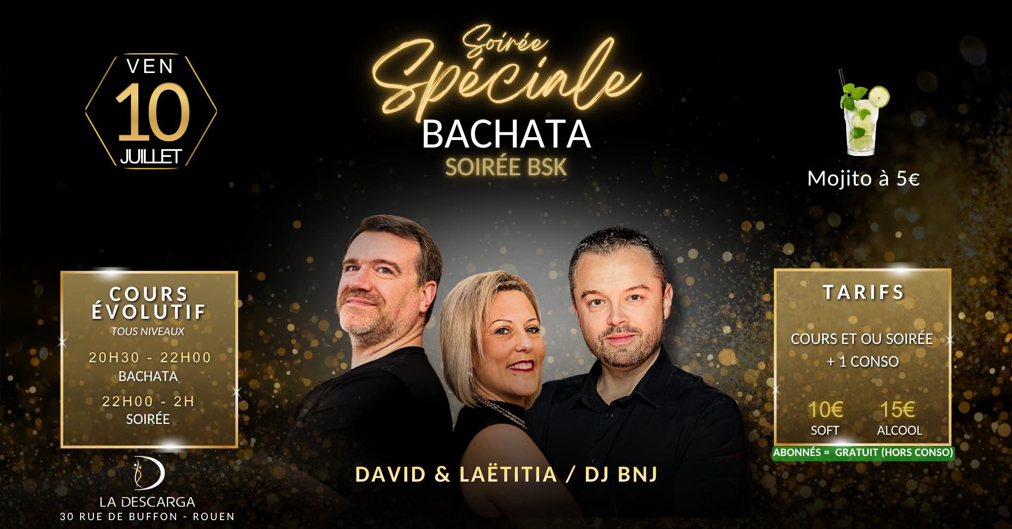 Soirée spéciale Bachata - Cours de bachata + soirée BSK