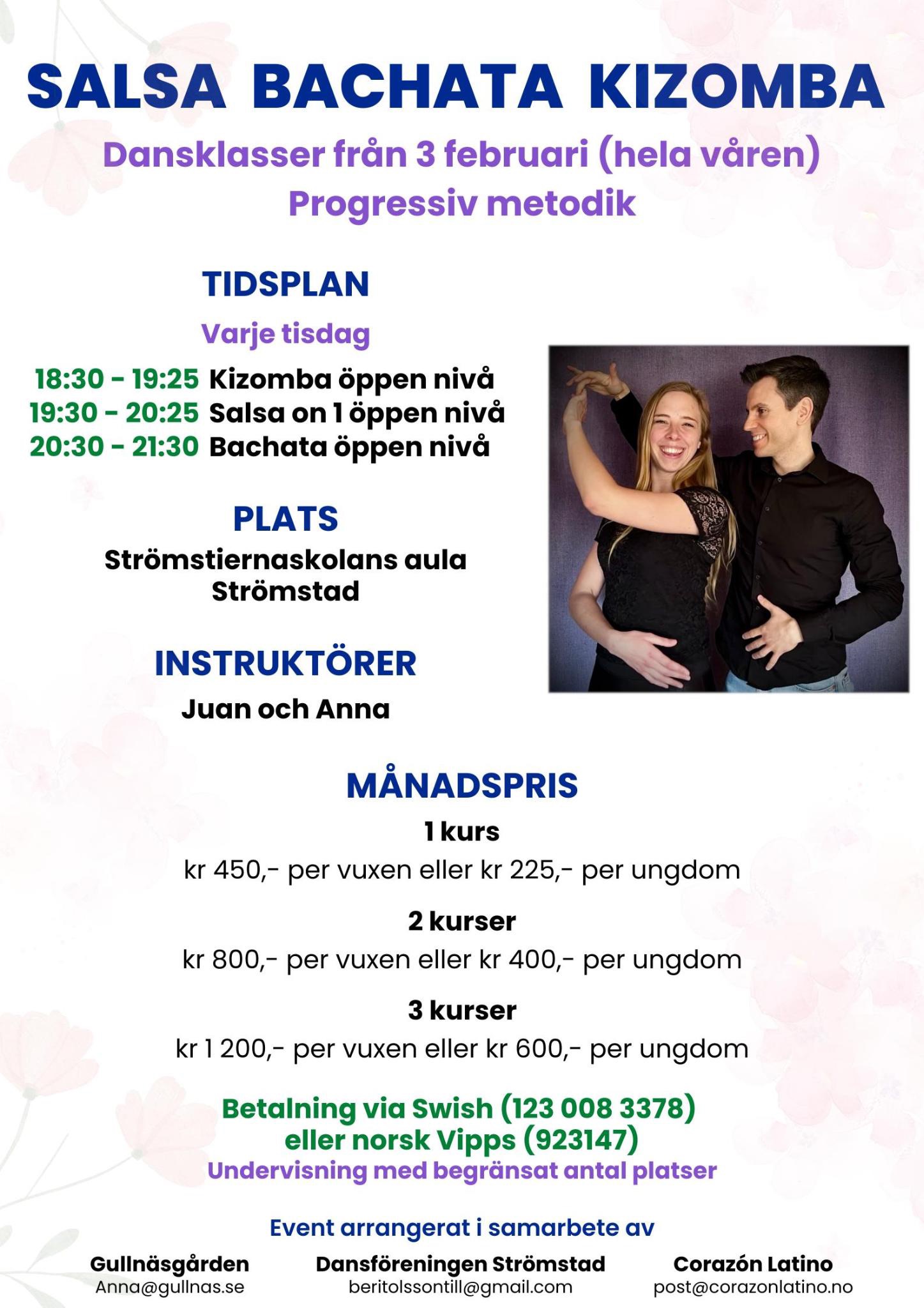 Dansklasser - Salsa - Bachata - Kizomba