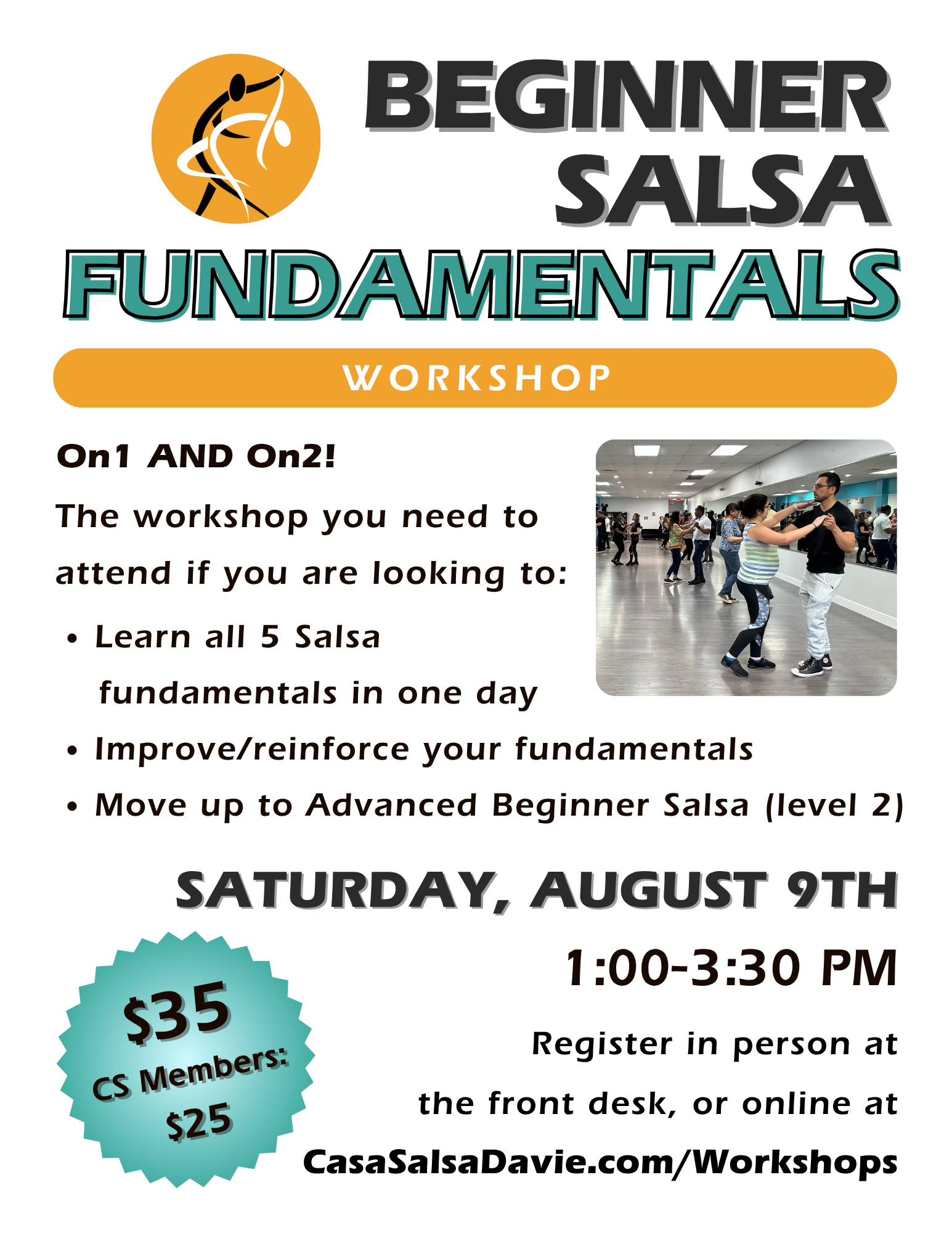 Beginner Salsa On1 & On2 Fundamentals Workshop with Angie