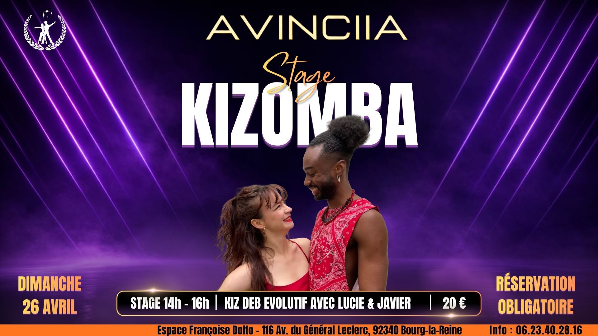 💜 Stage Kizomba débutant - Dim 26 04