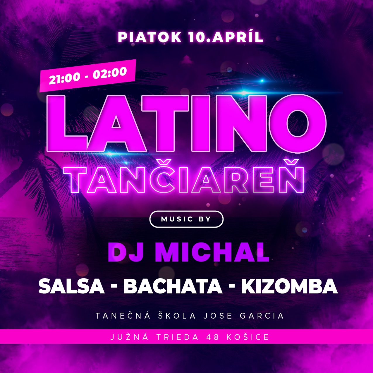 LATINO TANČIAREŇ - PIATOK 10.4